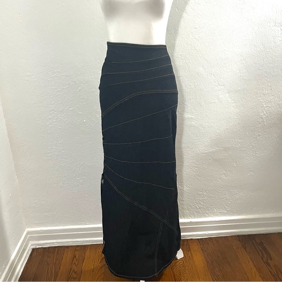 y2k bisou bisou denim maxi skirt - Picture 1 of 5
